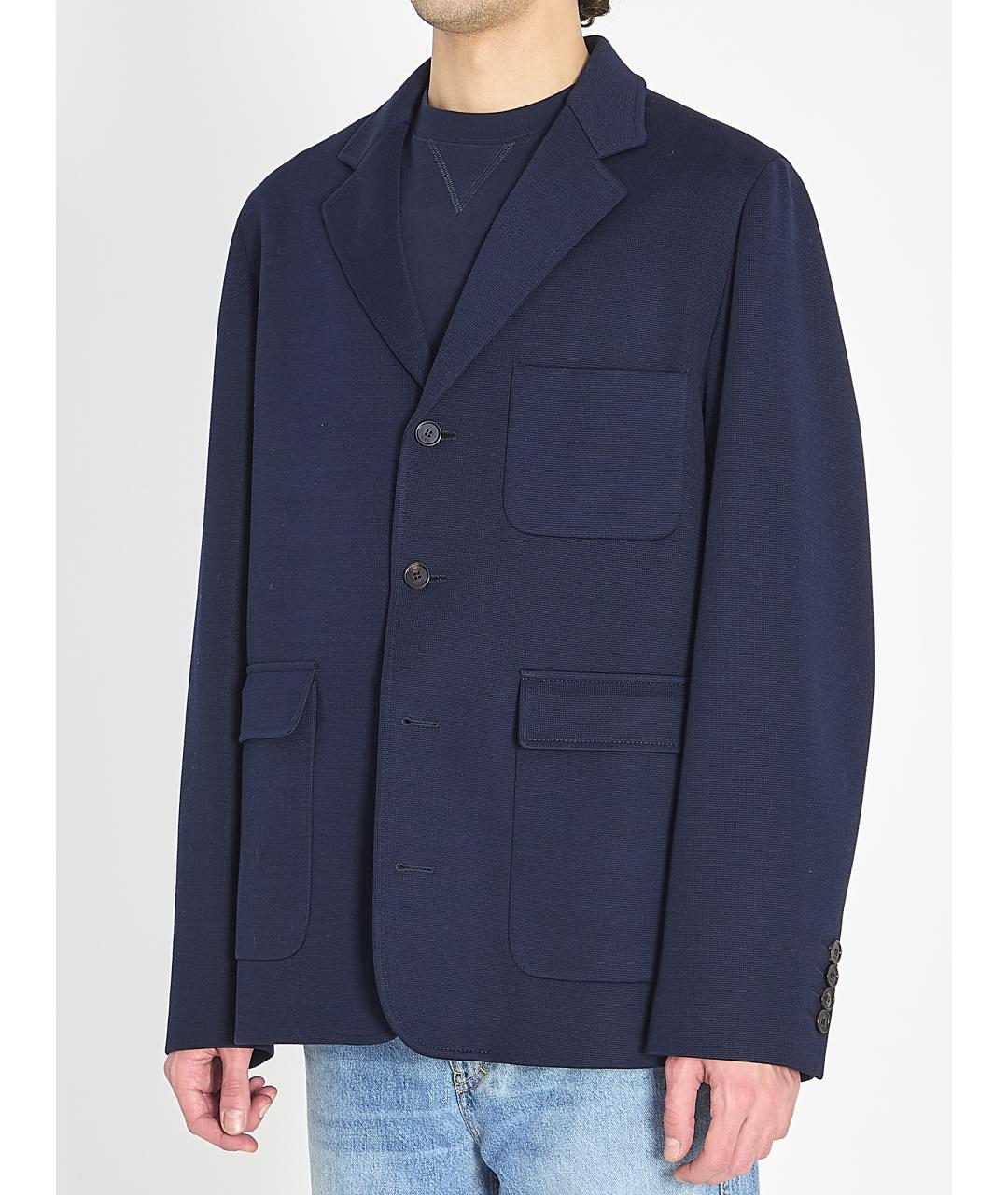 GUCCI Синий хлопковый пиджак, фото 2