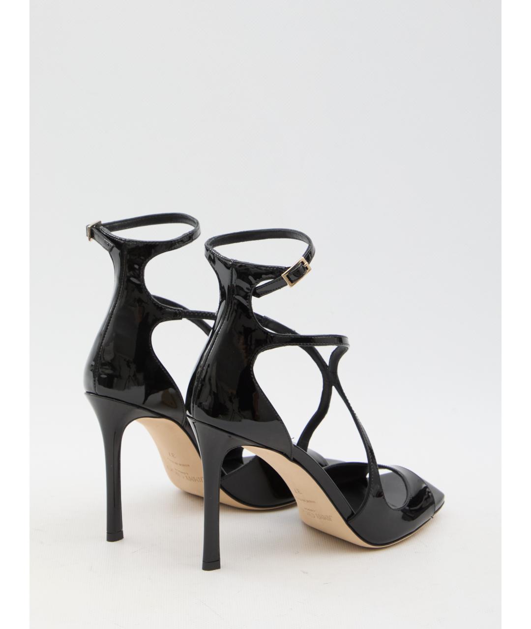 JIMMY CHOO Черные кожаные босоножки, фото 3