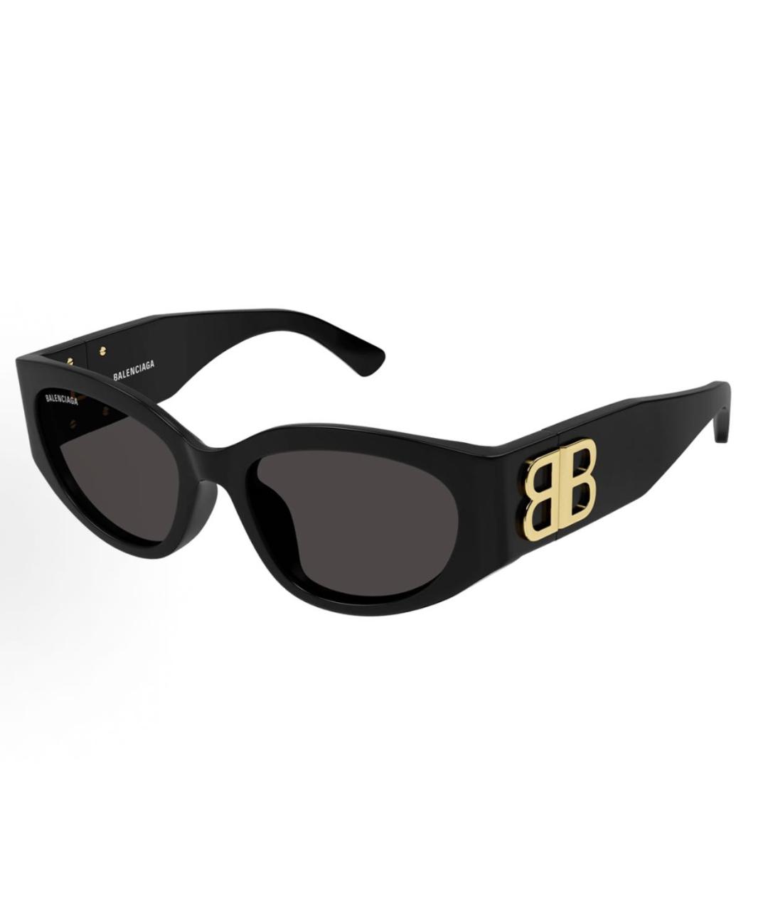 BALENCIAGA Черные пластиковые солнцезащитные очки, фото 5