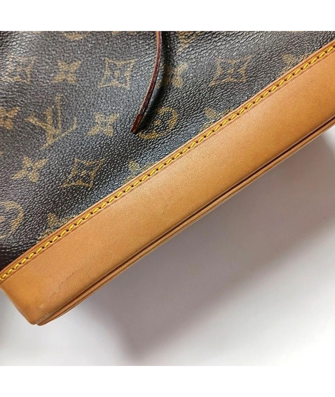 LOUIS VUITTON Коричневая кожаная сумка через плечо, фото 7