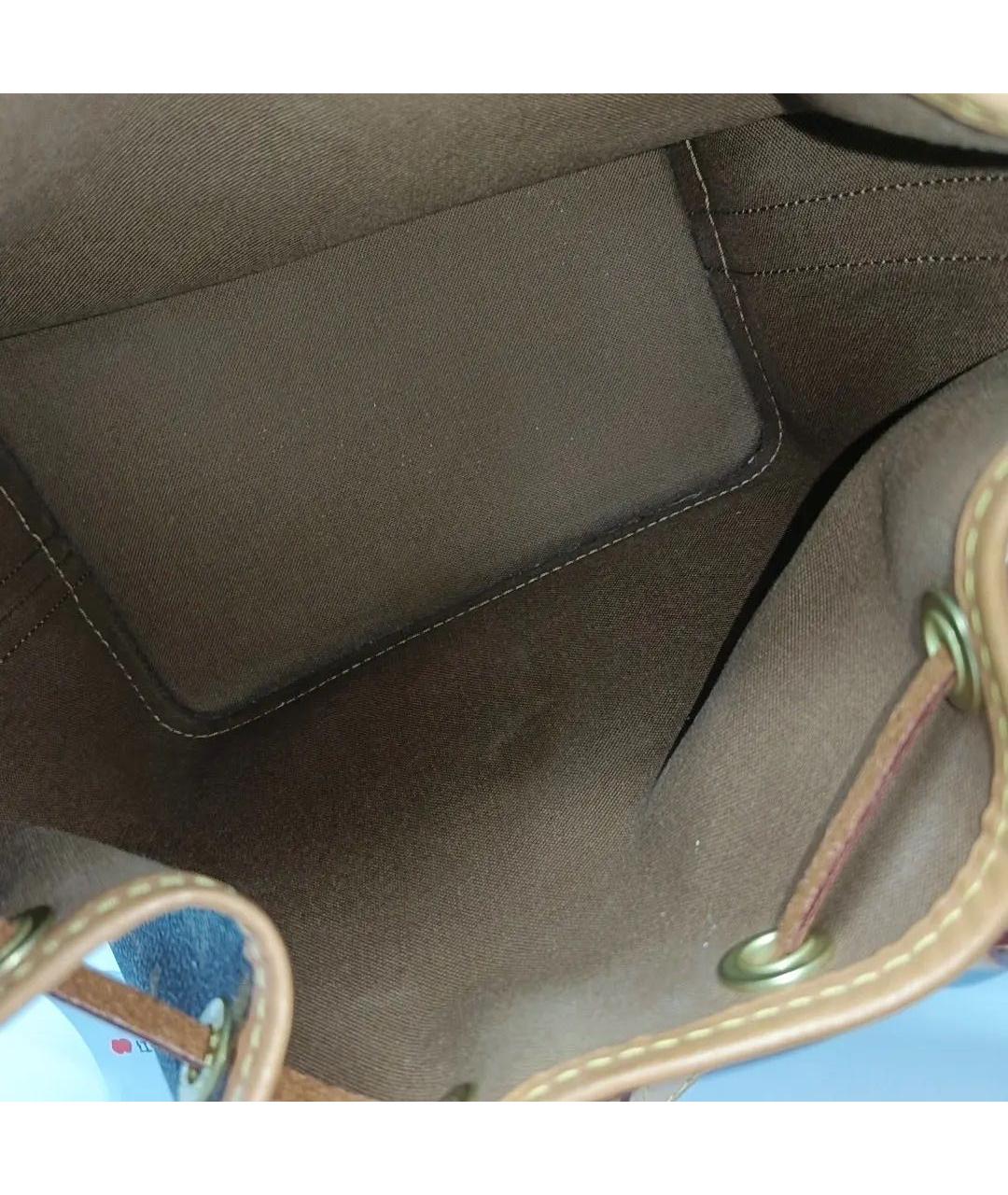 LOUIS VUITTON Коричневая кожаная сумка через плечо, фото 6