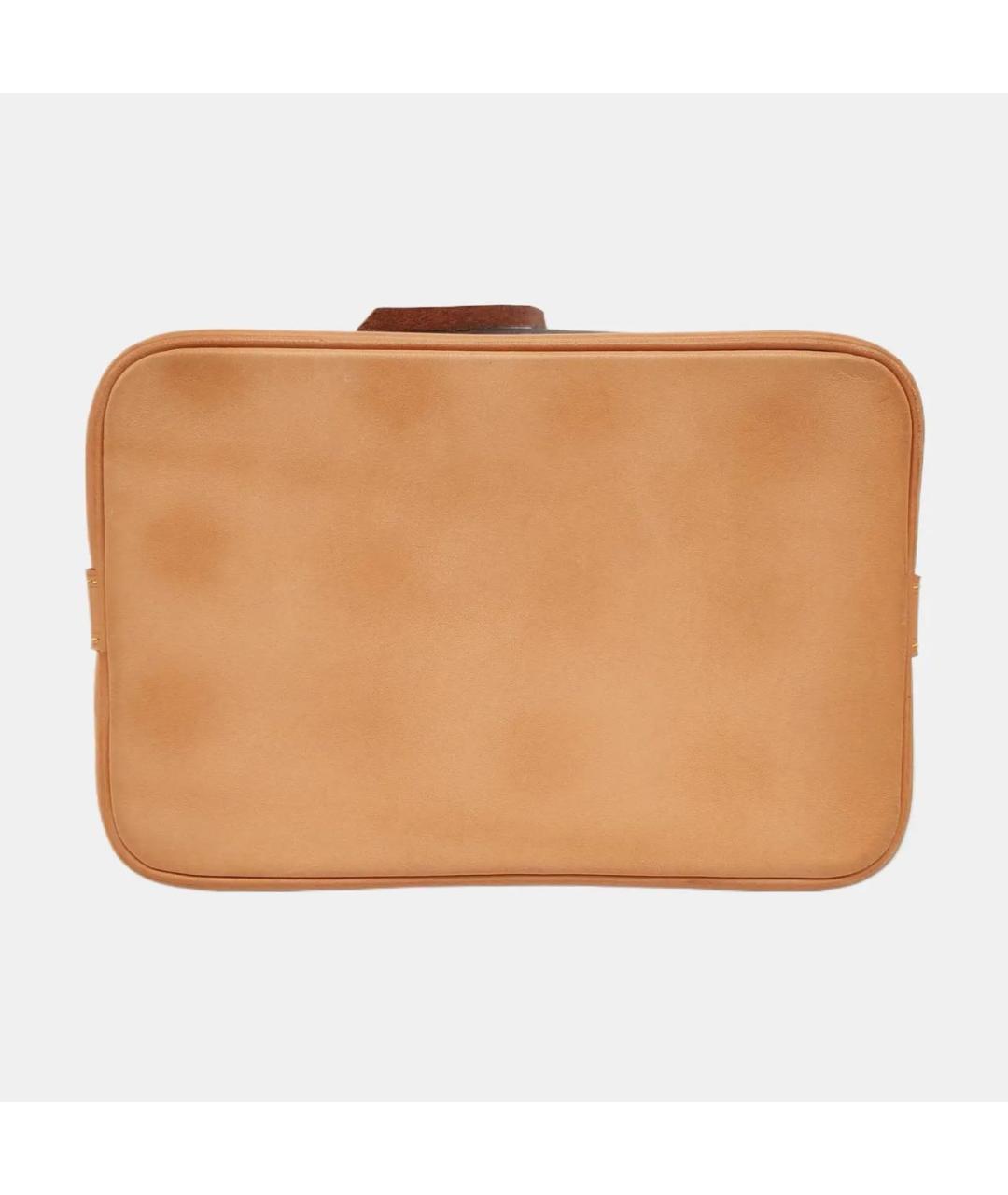 LOUIS VUITTON Коричневая кожаная сумка через плечо, фото 5