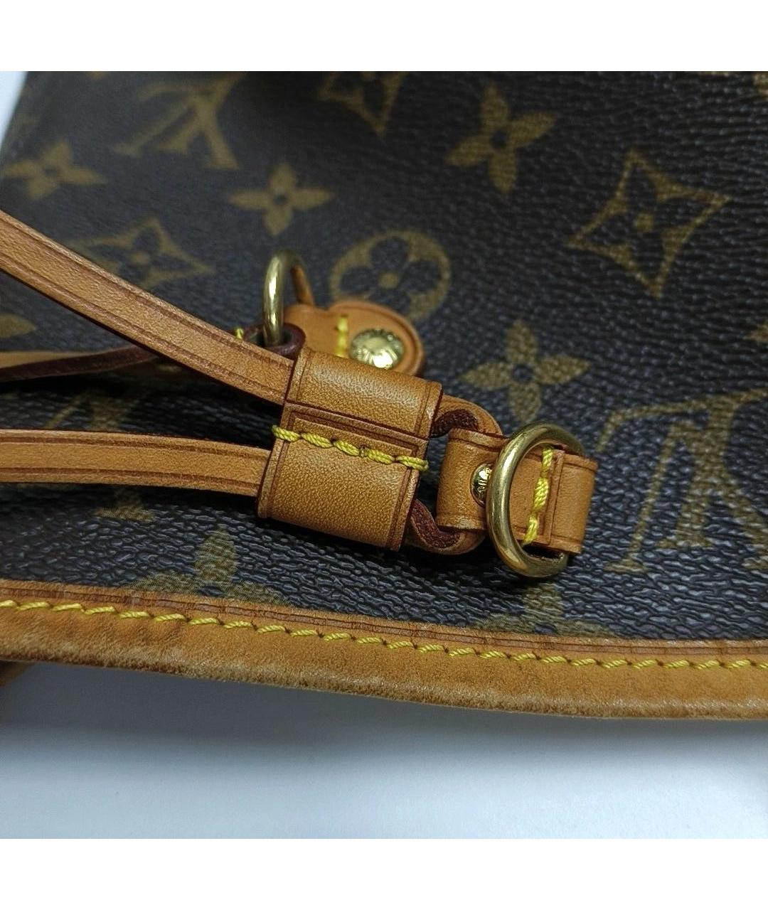 LOUIS VUITTON Коричневая кожаная сумка через плечо, фото 8