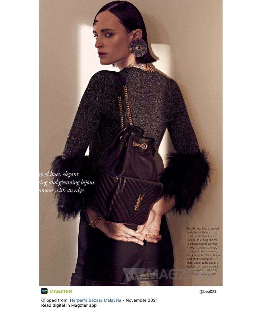 SAINT LAURENT Черная кожаная сумка тоут, фото 7