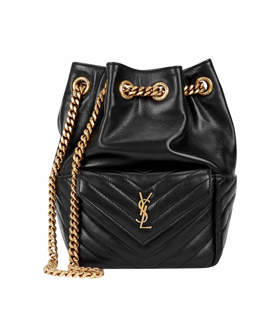 SAINT LAURENT Черная кожаная сумка тоут, фото 1