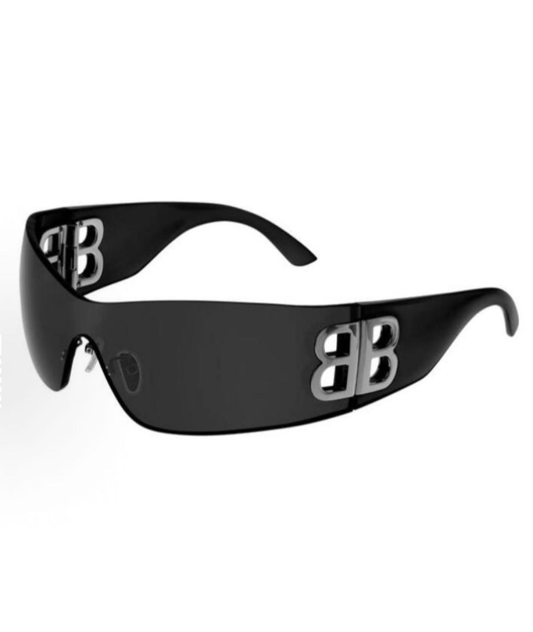 BALENCIAGA Черные пластиковые солнцезащитные очки, фото 4