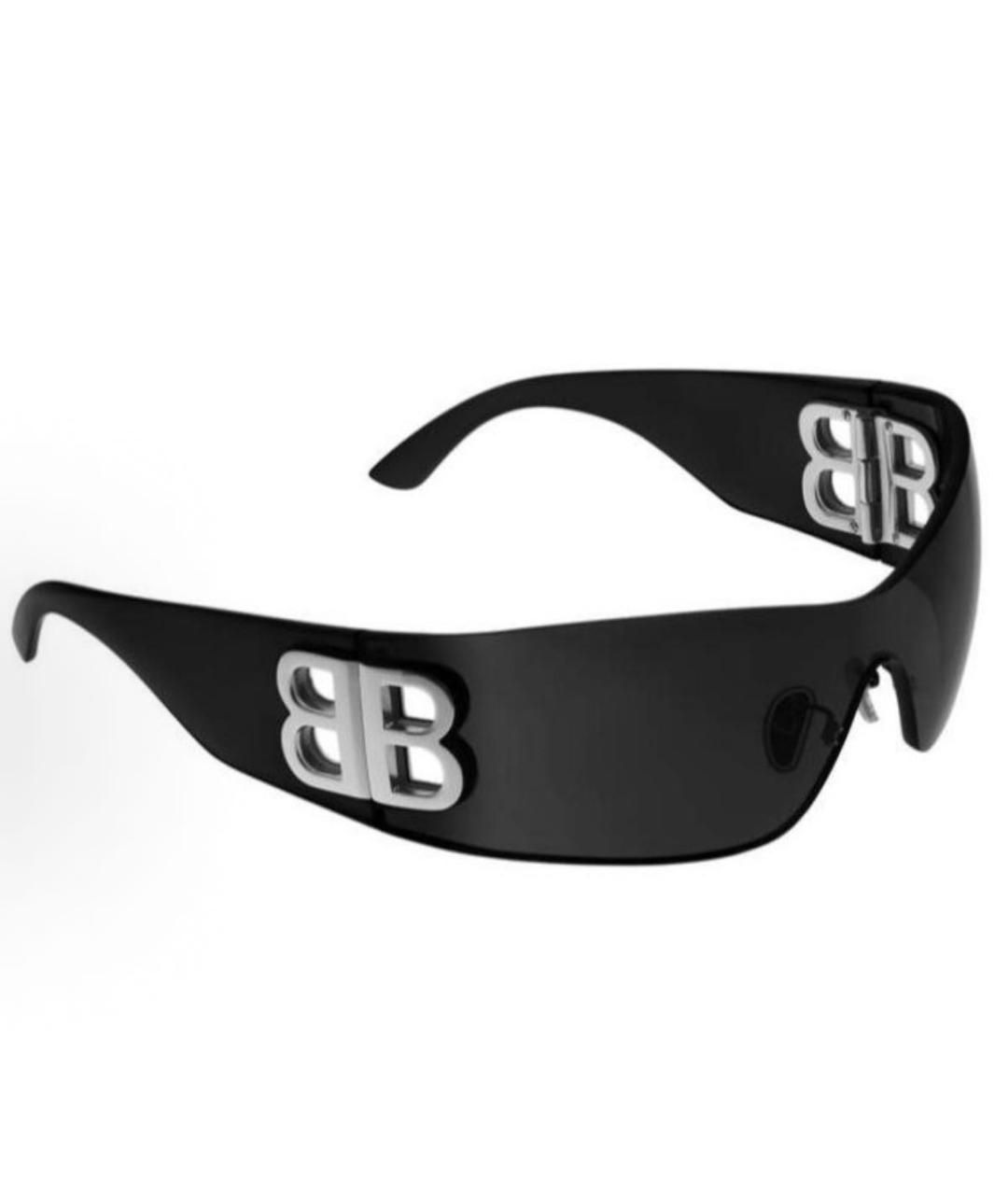 BALENCIAGA Черные пластиковые солнцезащитные очки, фото 3