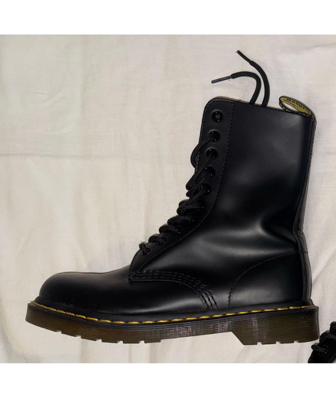 DR. MARTENS Черные кожаные ботинки, фото 7