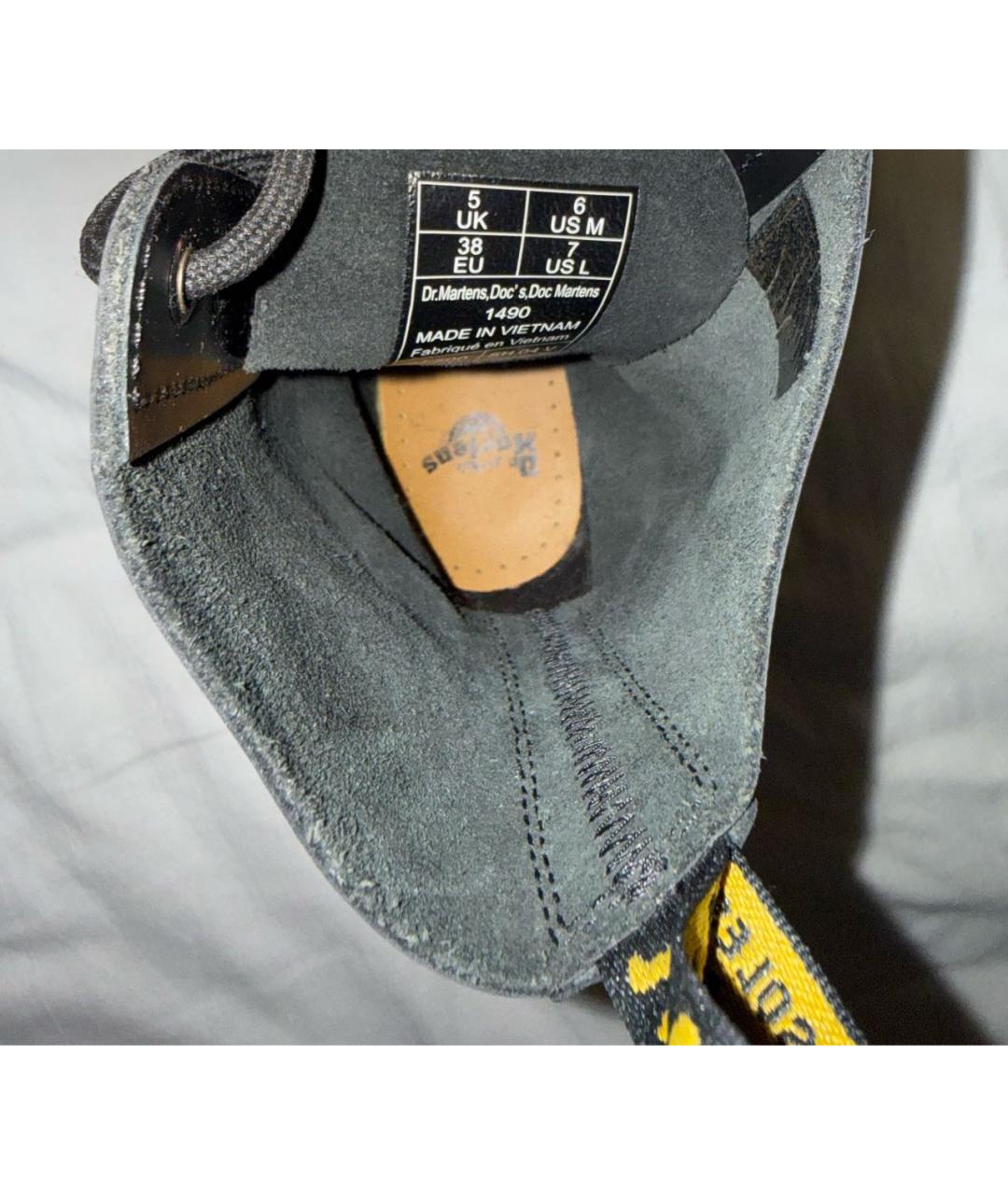 DR. MARTENS Черные кожаные ботинки, фото 6