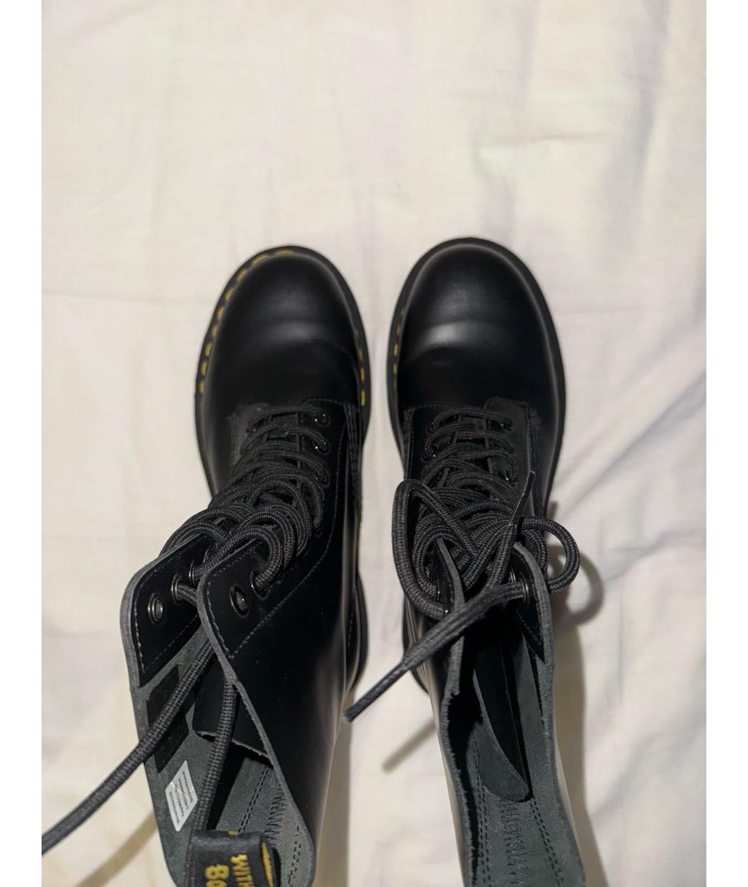 DR. MARTENS Черные кожаные ботинки, фото 4