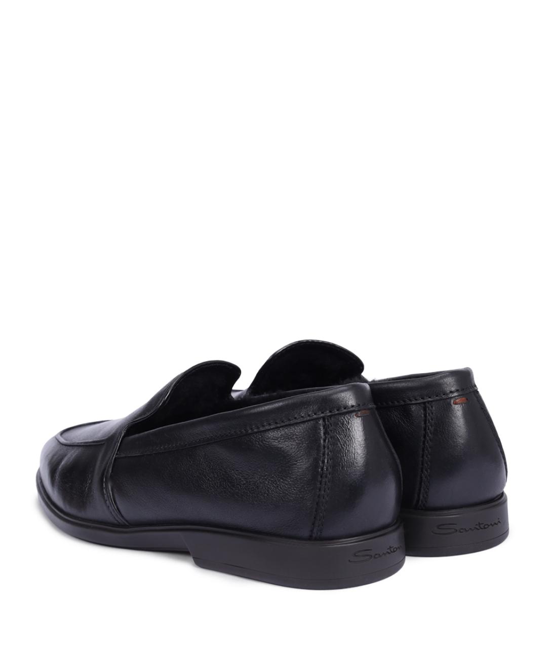 SANTONI Черные лоферы, фото 4
