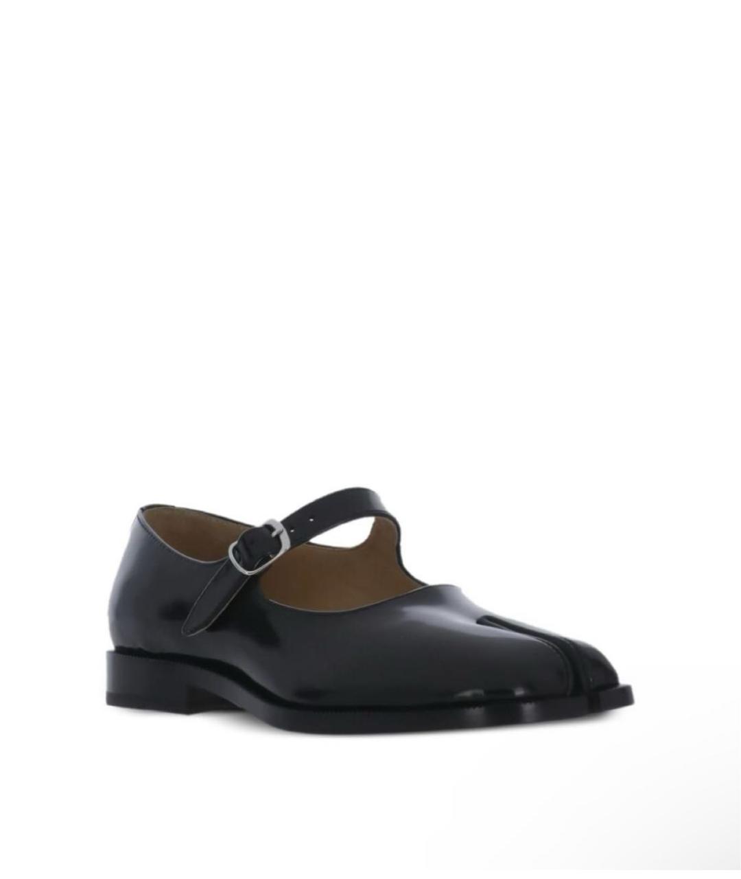 MAISON MARGIELA Черные кожаные туфли, фото 2