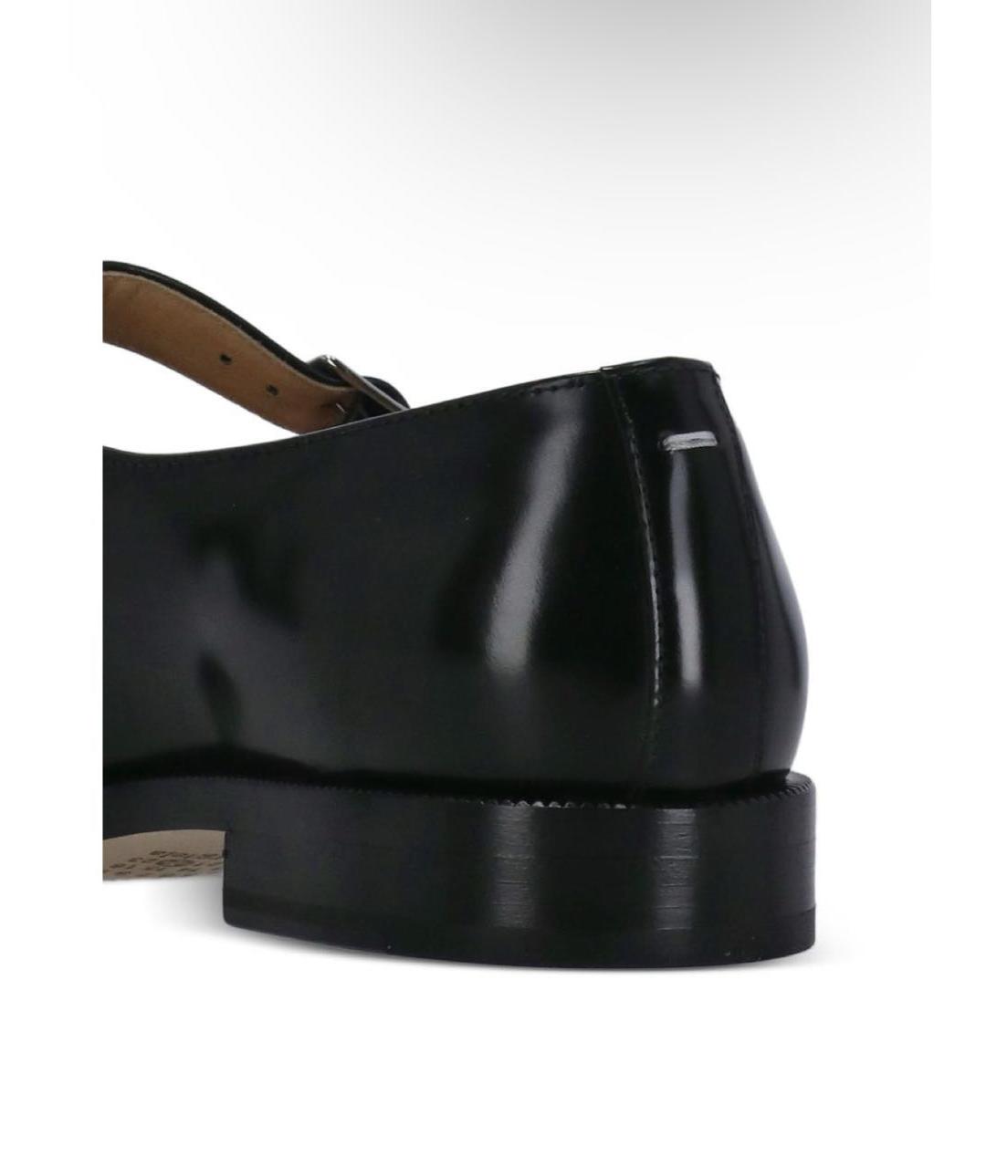 MAISON MARGIELA Черные кожаные туфли, фото 4