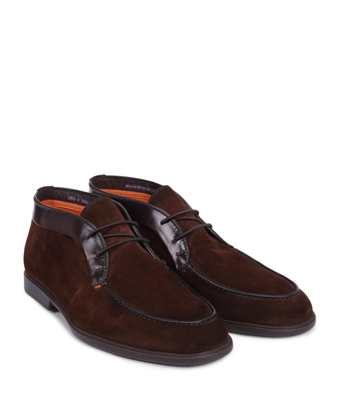 SANTONI Коричневые высокие ботинки, фото 2