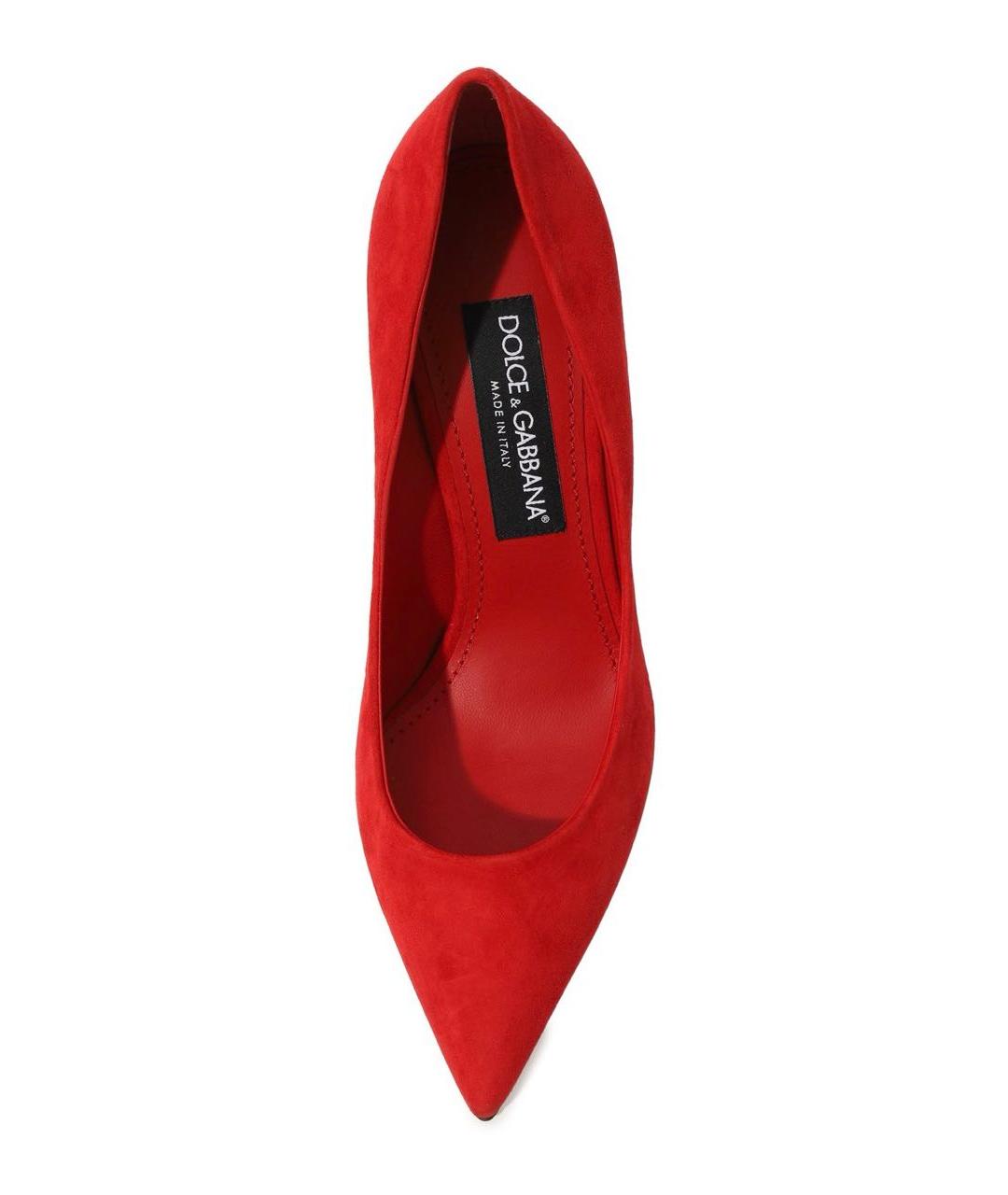 DOLCE&GABBANA Красные замшевые туфли, фото 7