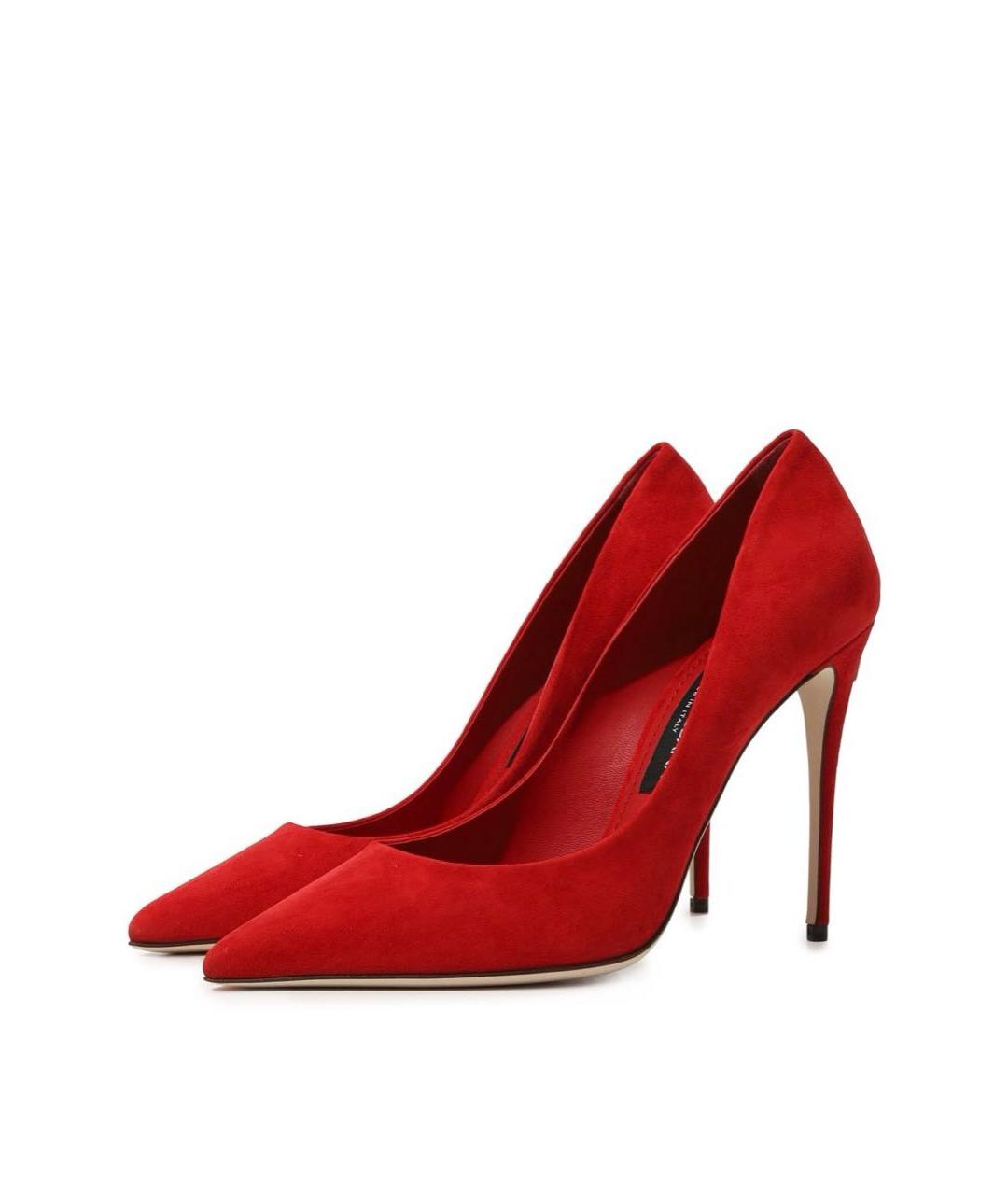 DOLCE&GABBANA Красные замшевые туфли, фото 5