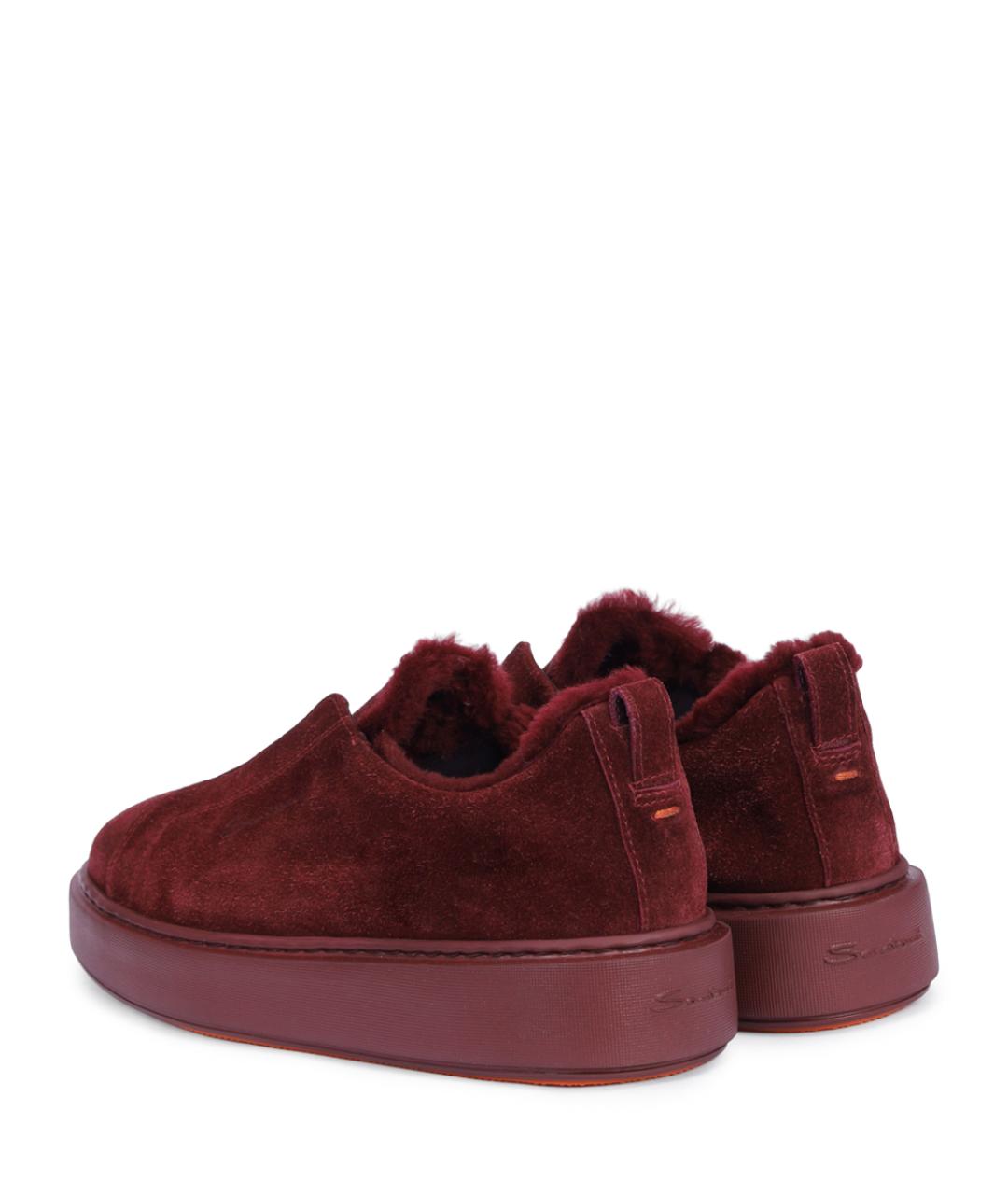SANTONI Бордовые слипоны, фото 4