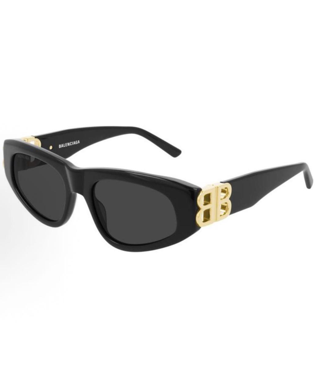 BALENCIAGA Черные пластиковые солнцезащитные очки, фото 5
