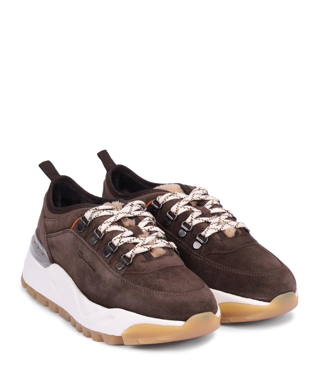 SANTONI Коричневые слипоны, фото 2