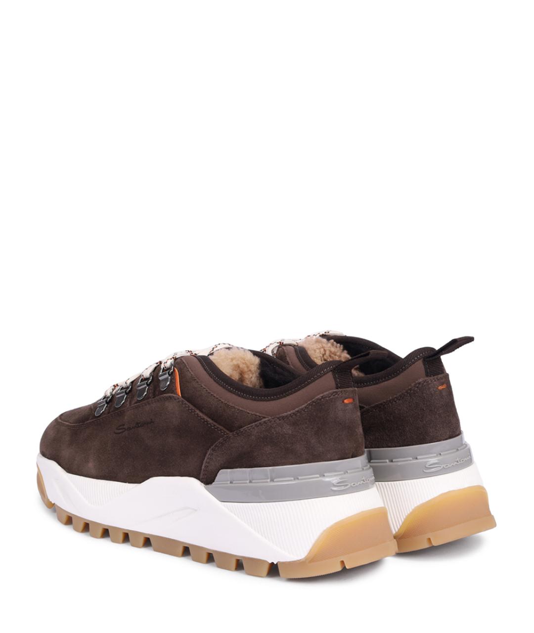 SANTONI Коричневые слипоны, фото 4