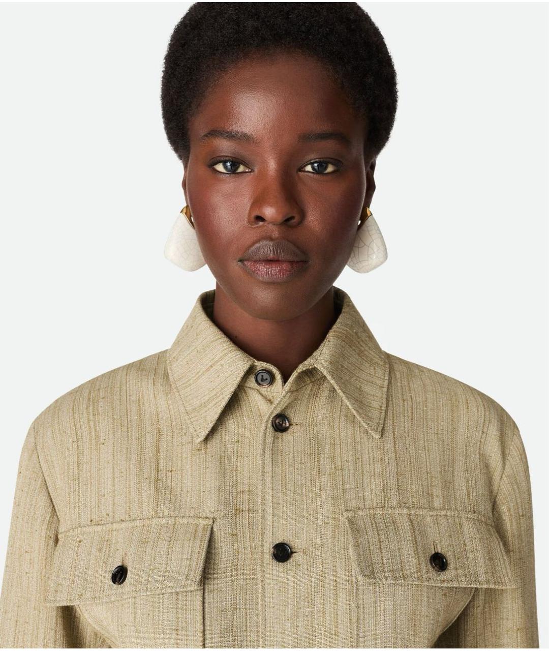 BOTTEGA VENETA Белые серебряные серьги, фото 4