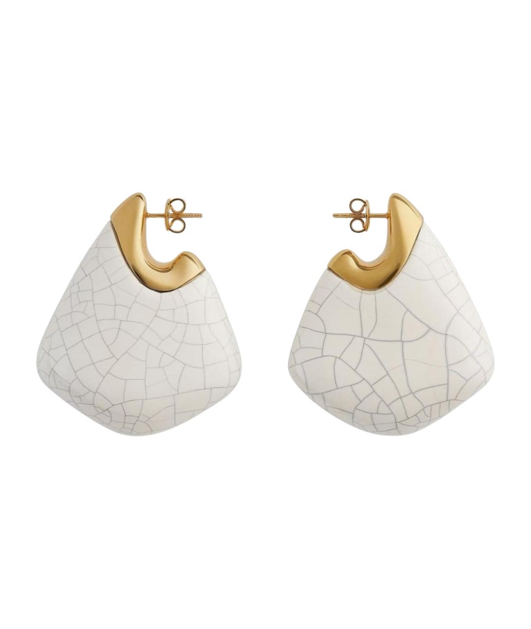 BOTTEGA VENETA Белые серебряные серьги, фото 1