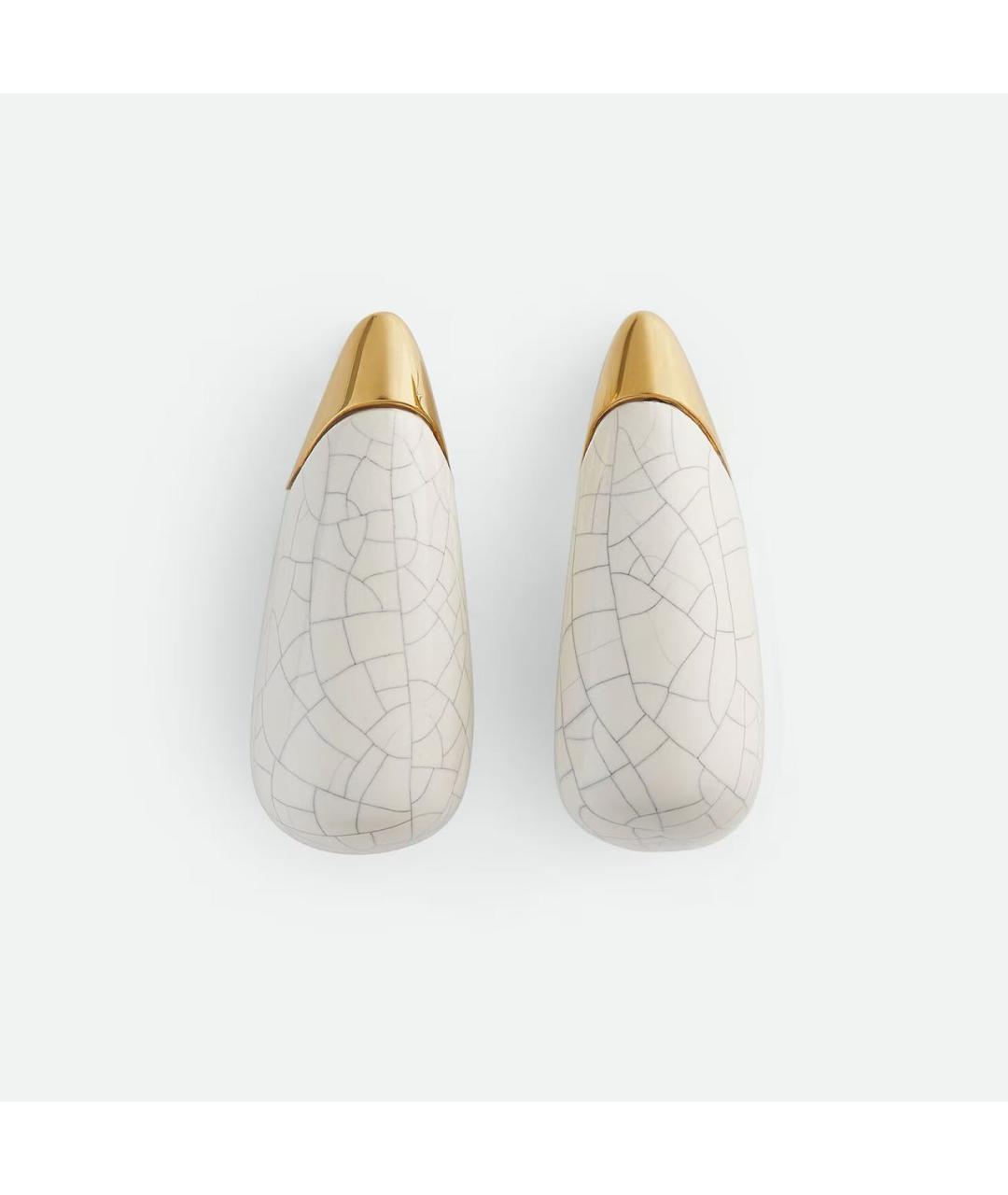 BOTTEGA VENETA Белые серебряные серьги, фото 3