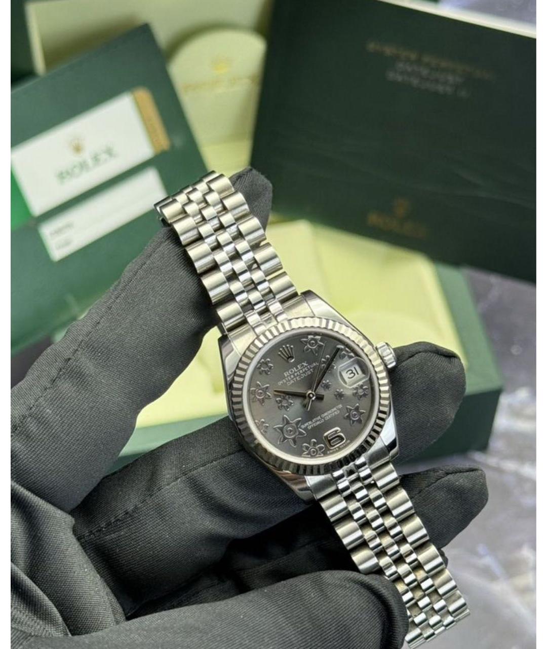 ROLEX Серебряные металлические часы, фото 3