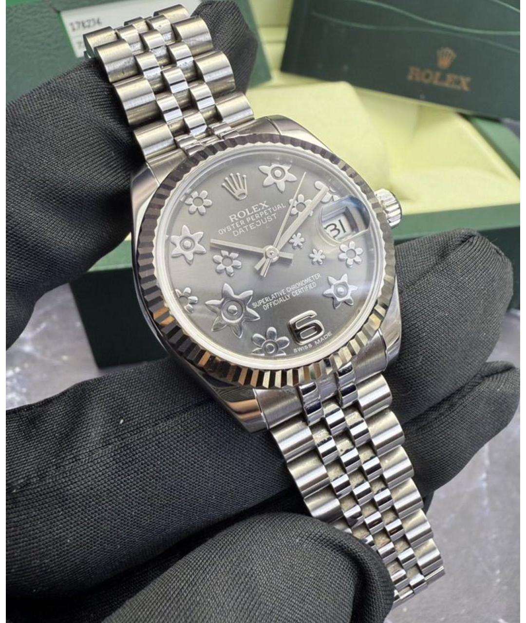 ROLEX Серебряные металлические часы, фото 2