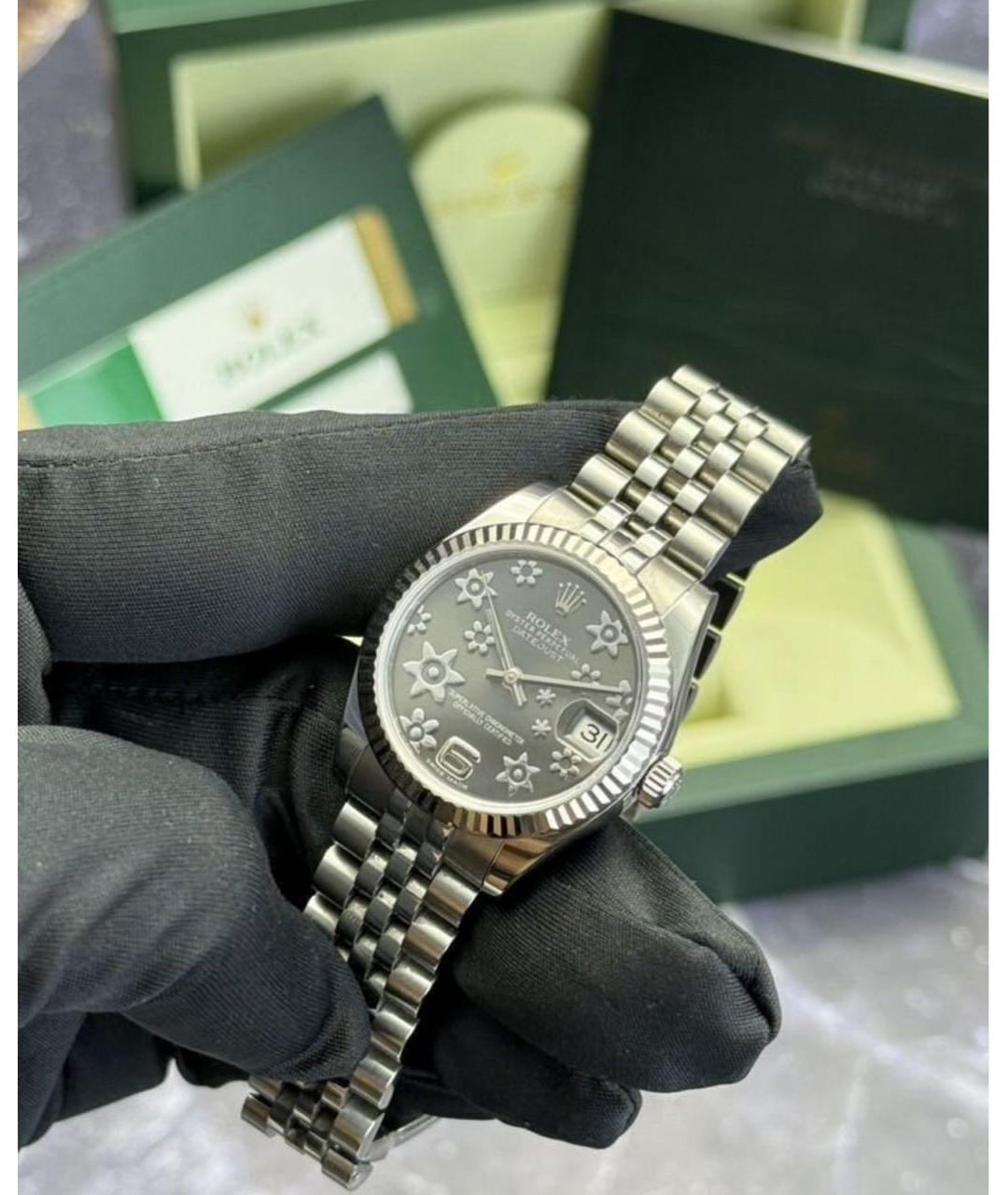 ROLEX Серебряные металлические часы, фото 5