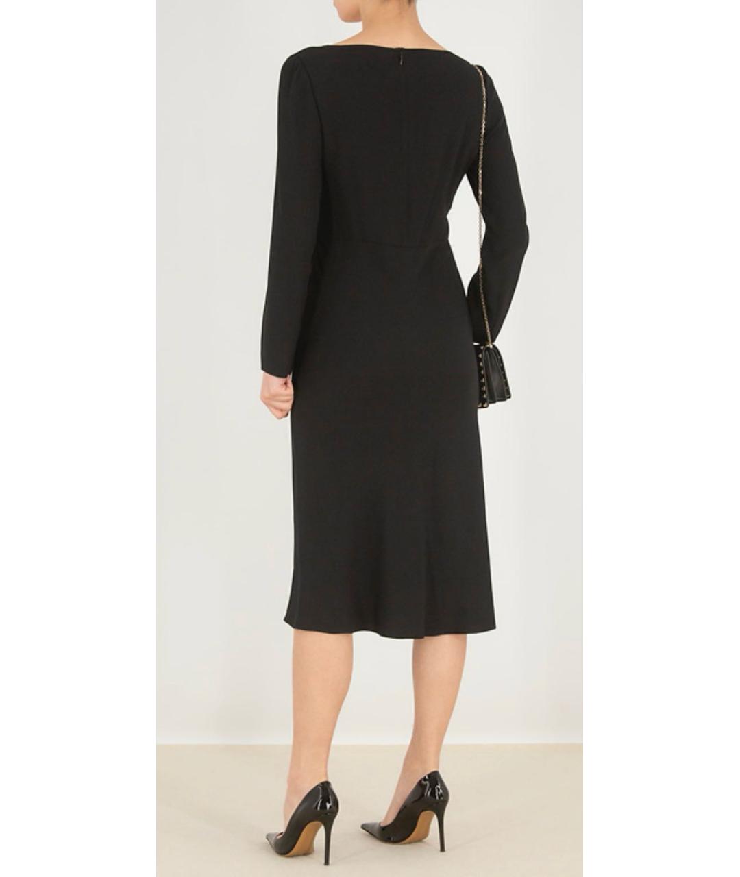 VALENTINO Черное шерстяное коктейльное платье, фото 5