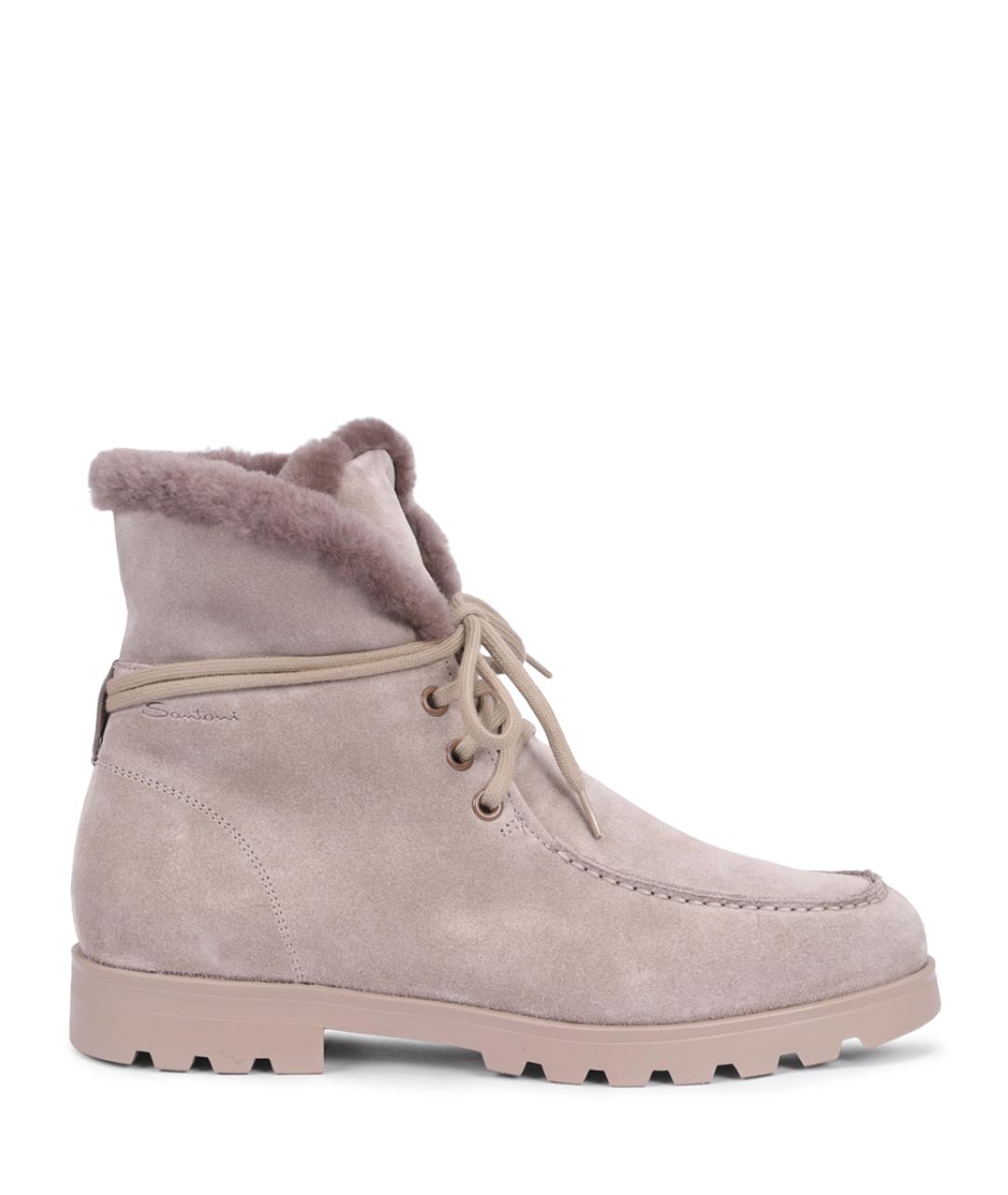 SANTONI Бежевые ботинки, фото 1