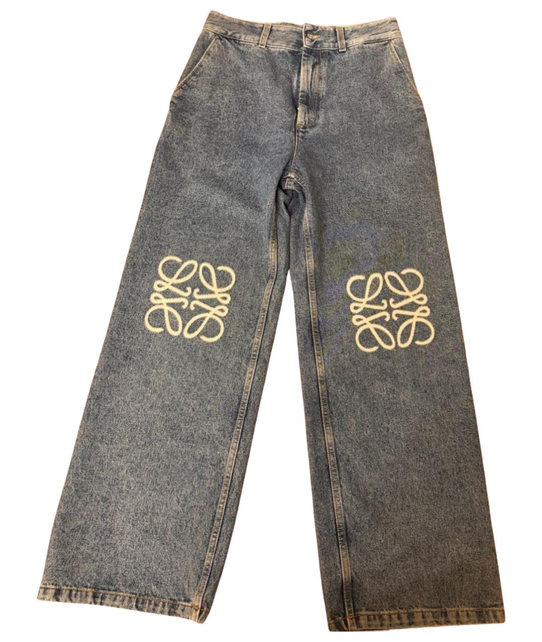 LOEWE Синие хлопковые прямые джинсы, фото 1