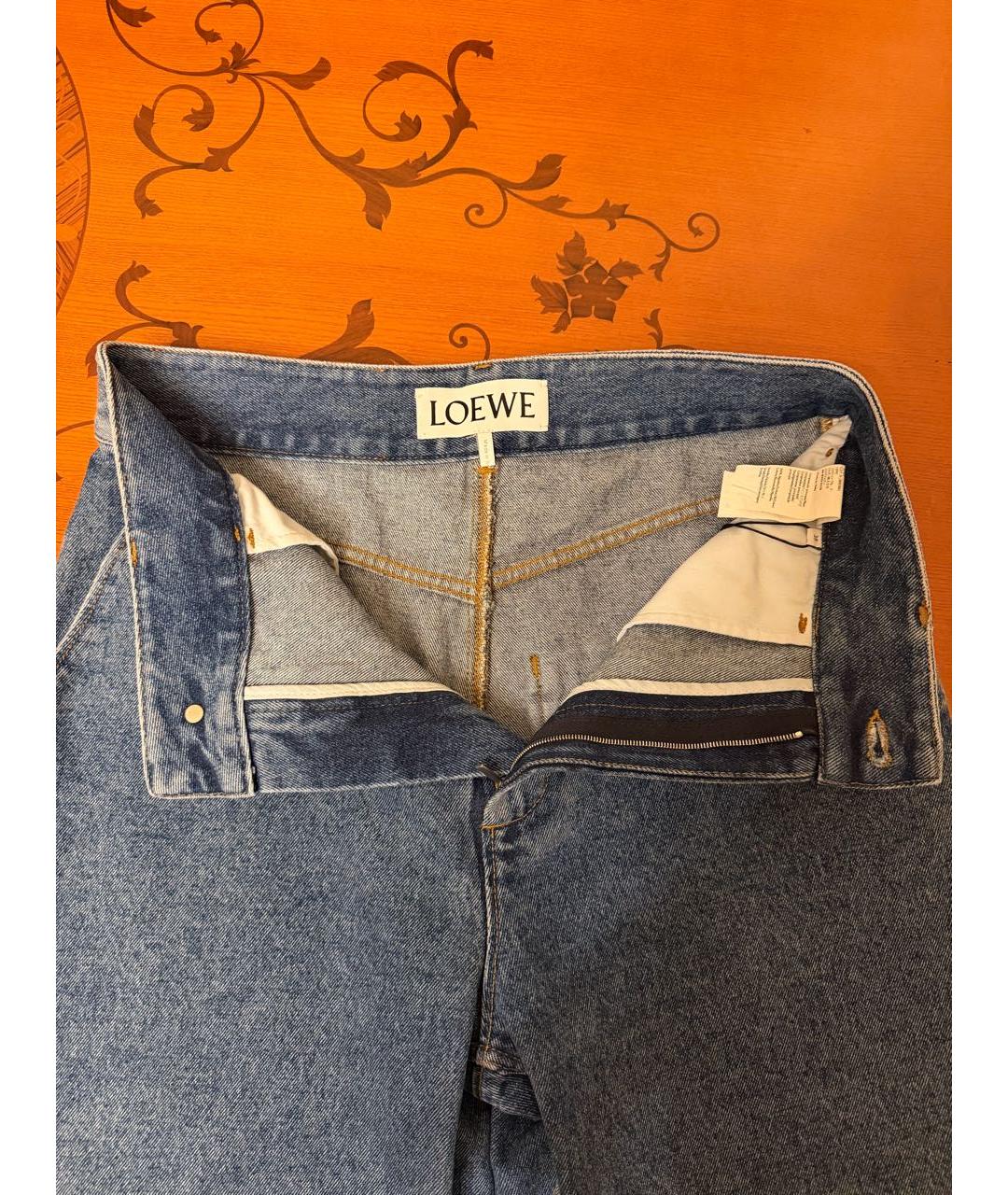LOEWE Синие хлопковые прямые джинсы, фото 3