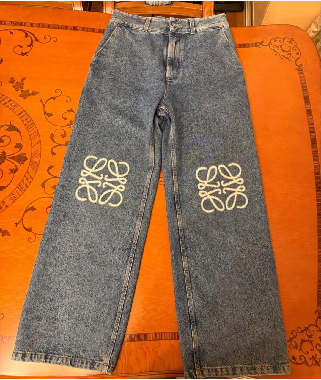 LOEWE Синие хлопковые прямые джинсы, фото 6