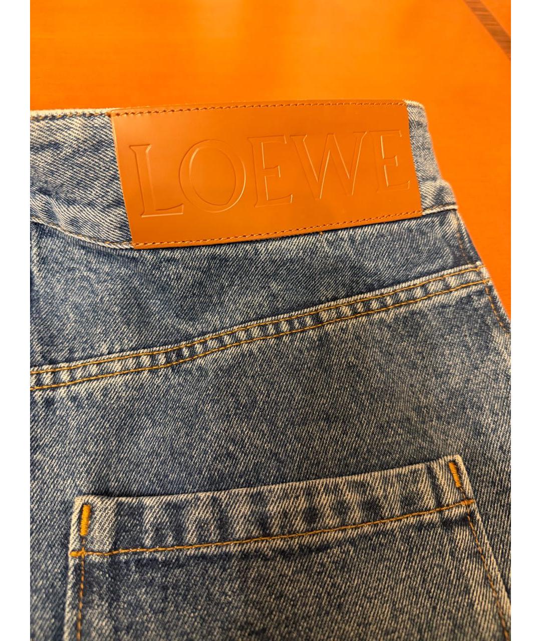 LOEWE Синие хлопковые прямые джинсы, фото 5