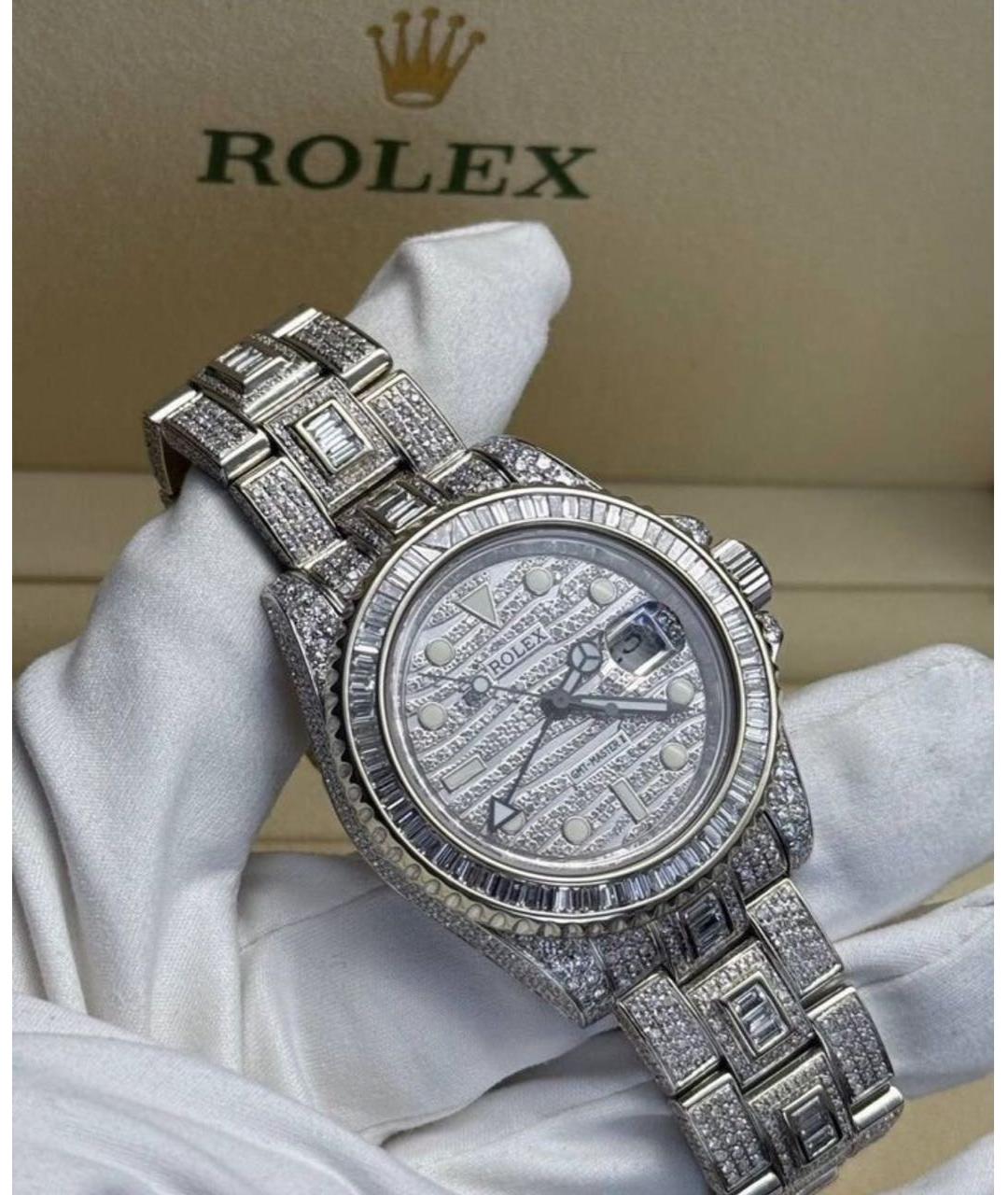 ROLEX Серебряные металлические часы, фото 4