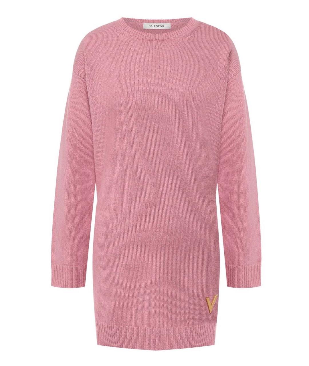 VALENTINO Розовый кашемировый джемпер / свитер, фото 1