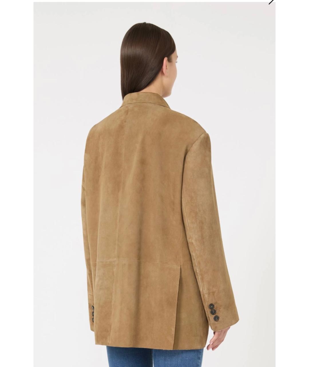 WEEKEND MAX MARA Коричневый замшевый жакет/пиджак, фото 2