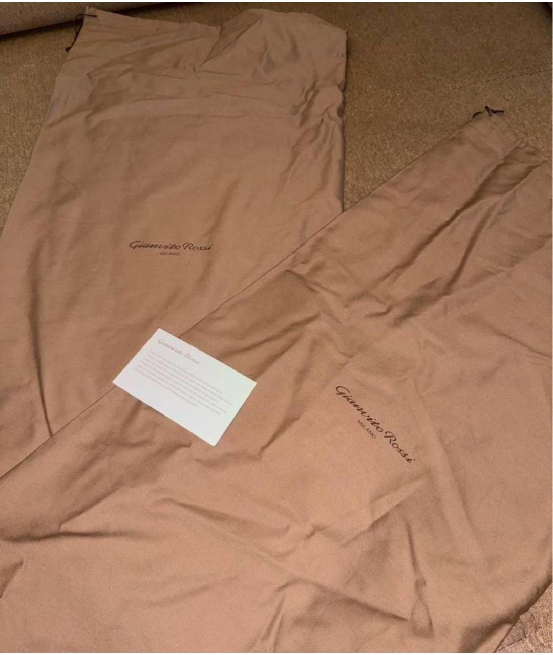 GIANVITO ROSSI Бежевые замшевые ботфорты, фото 5