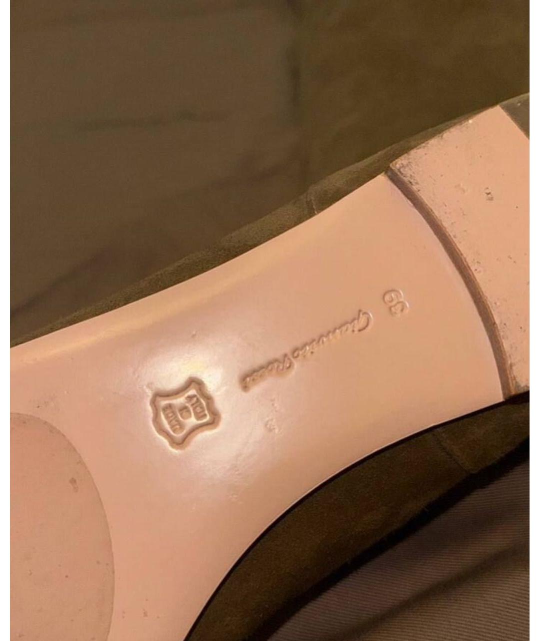 GIANVITO ROSSI Бежевые замшевые ботфорты, фото 6