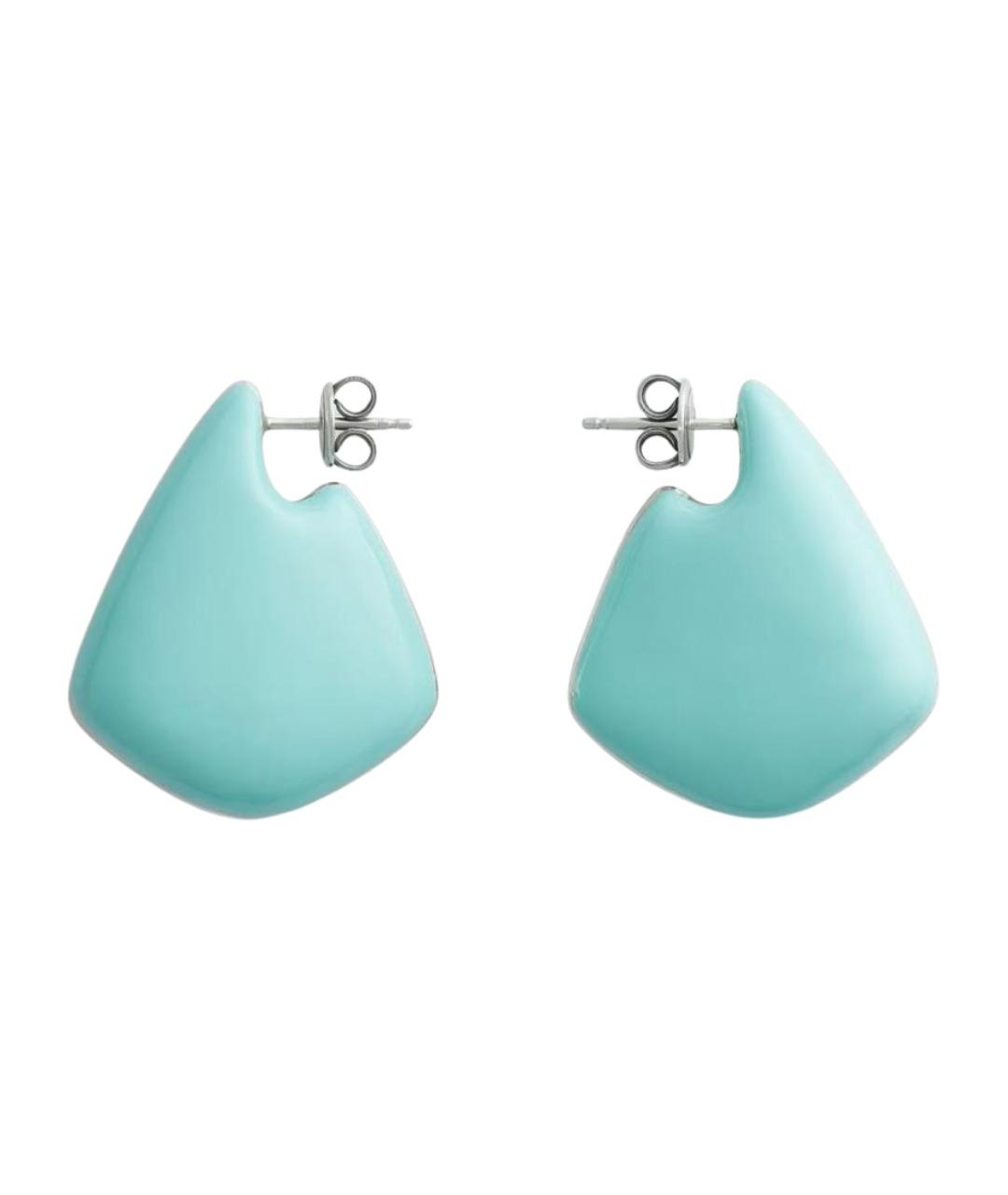 BOTTEGA VENETA Бирюзовые серебряные серьги, фото 1