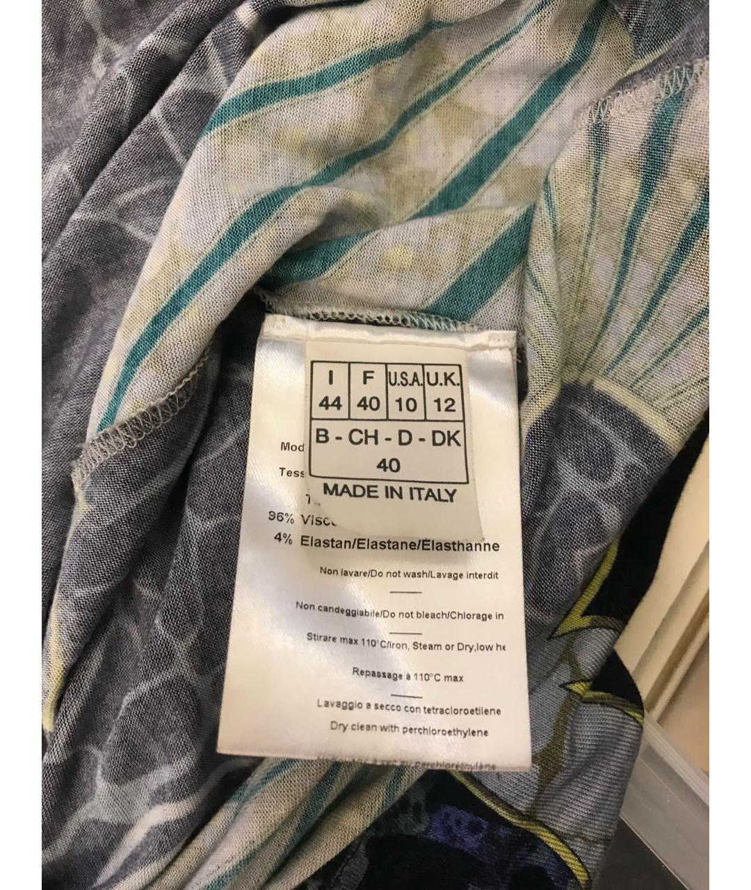 EMILIO PUCCI Синее вискозное коктейльное платье, фото 6