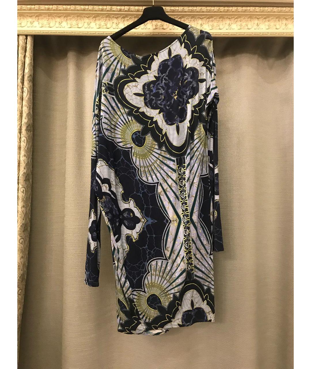 EMILIO PUCCI Синее вискозное коктейльное платье, фото 5