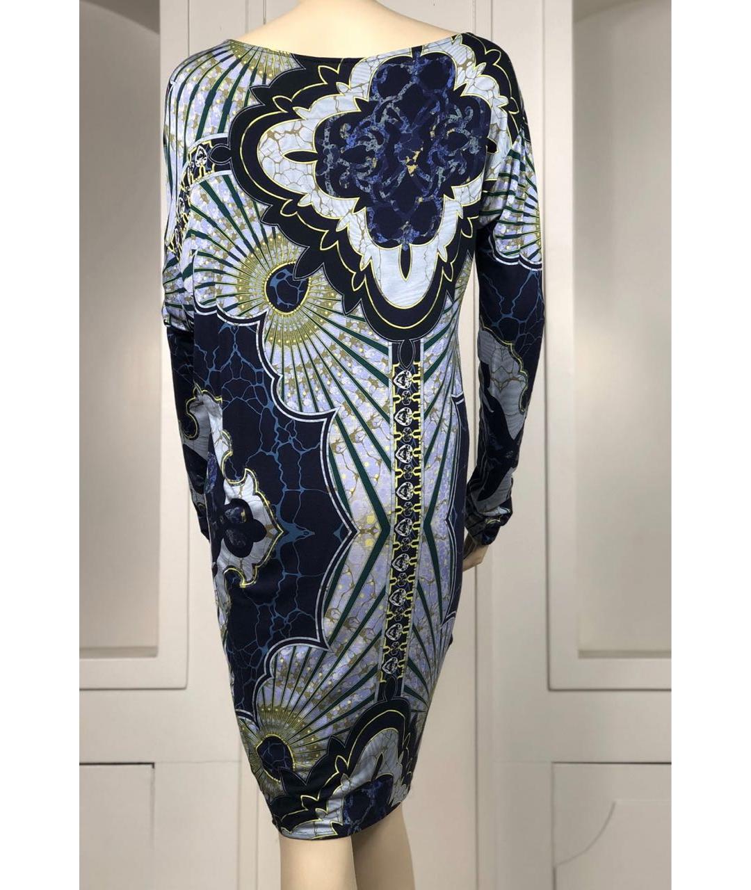 EMILIO PUCCI Синее вискозное коктейльное платье, фото 3