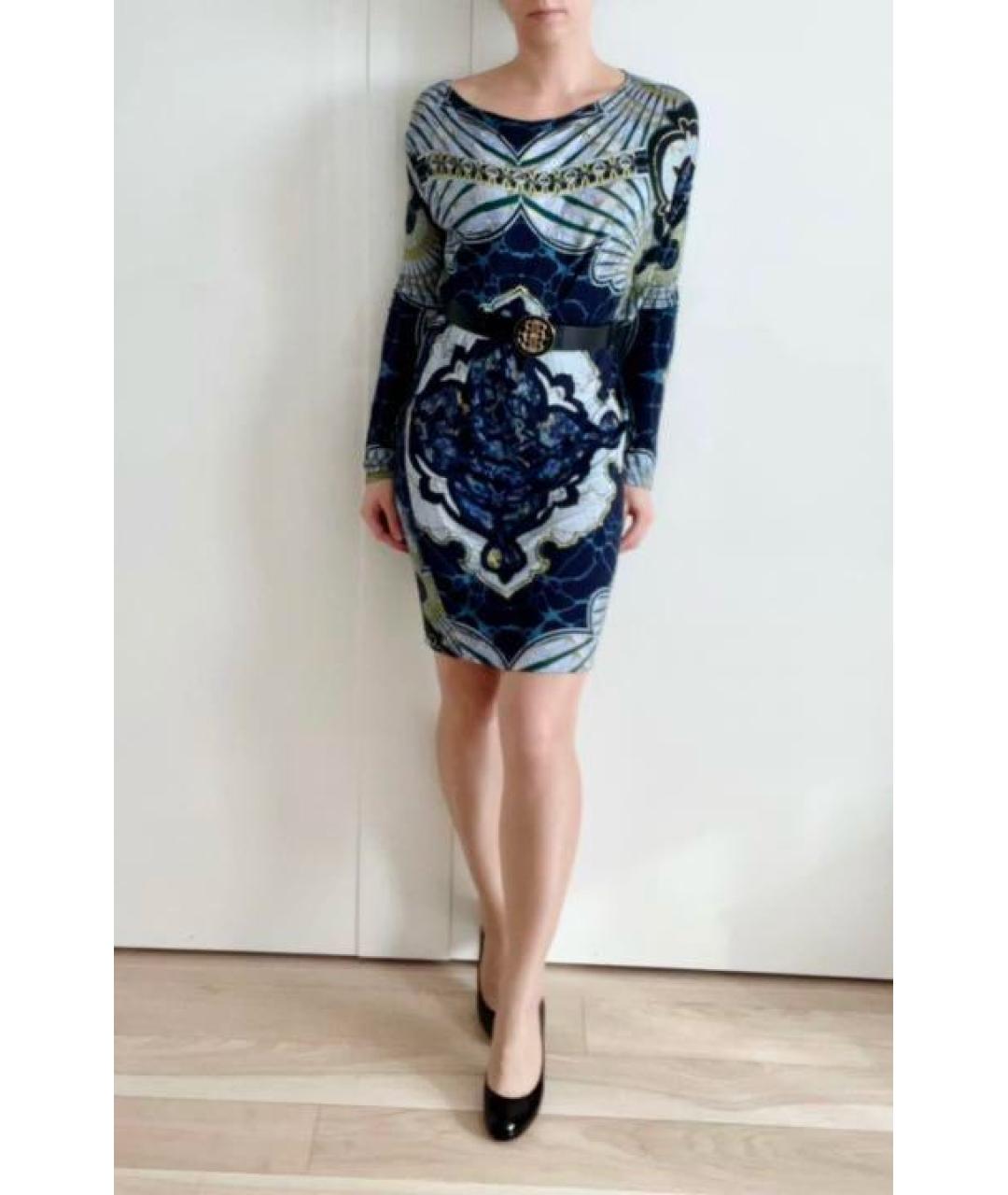 EMILIO PUCCI Синее вискозное коктейльное платье, фото 7