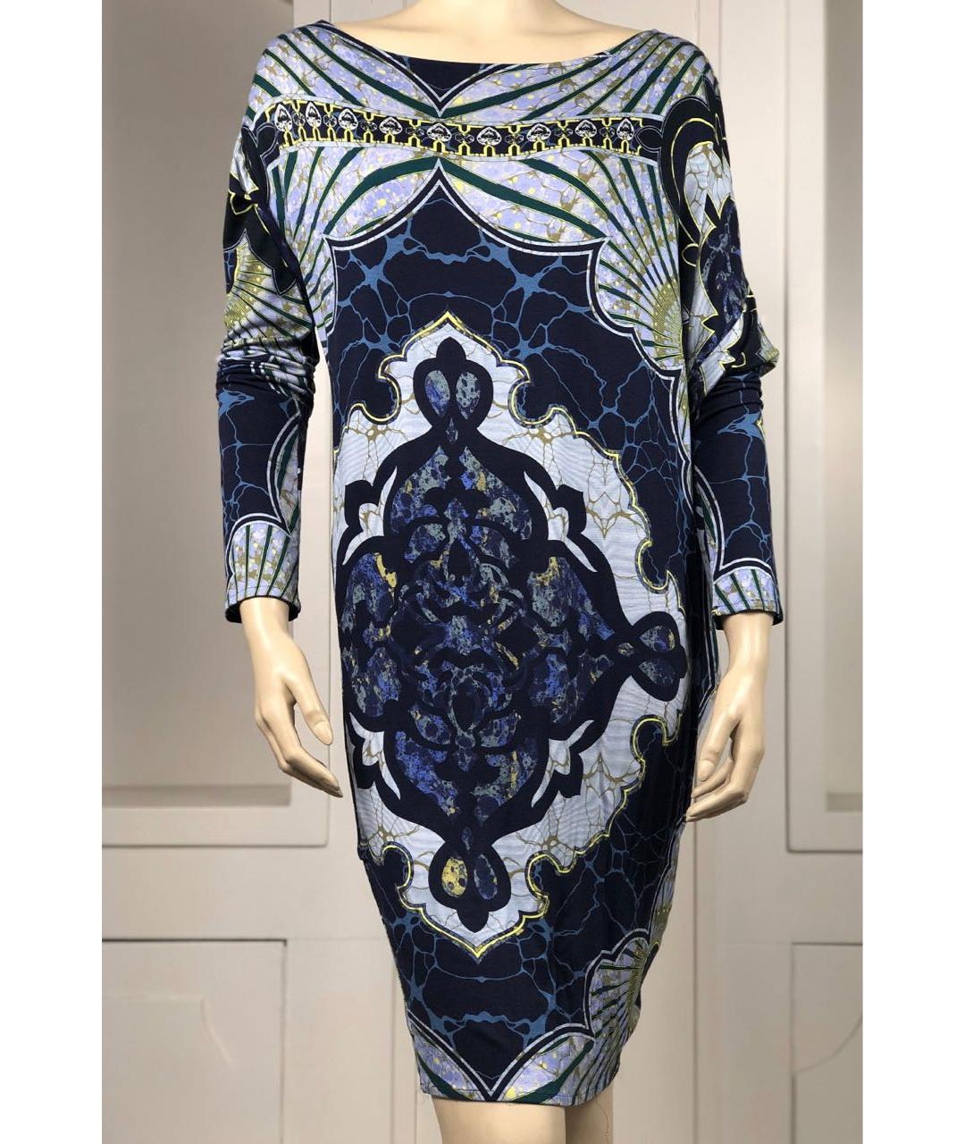 EMILIO PUCCI Синее вискозное коктейльное платье, фото 2