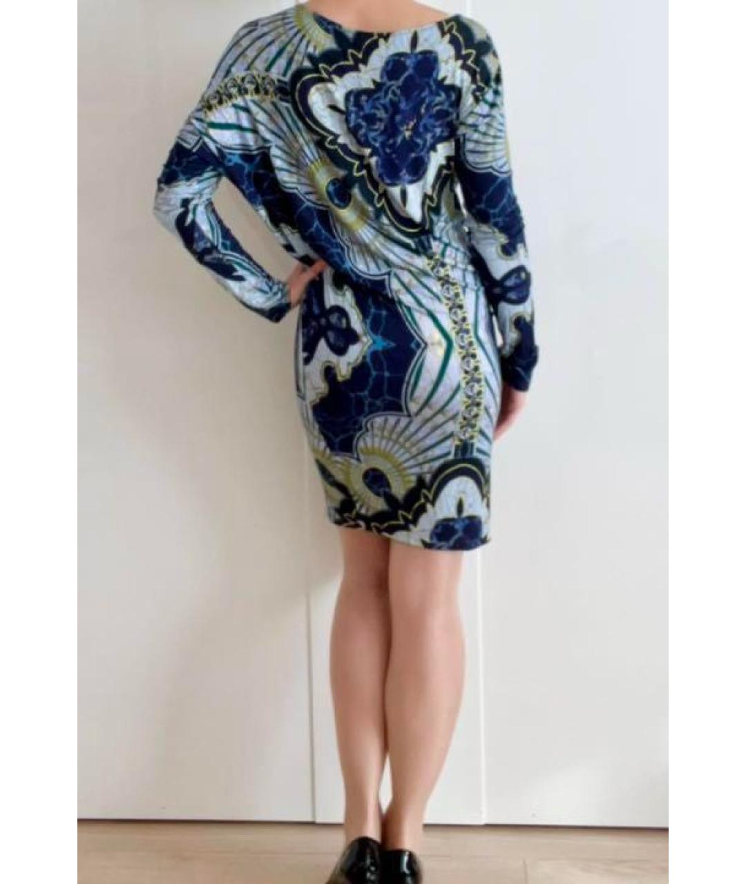 EMILIO PUCCI Синее вискозное коктейльное платье, фото 8