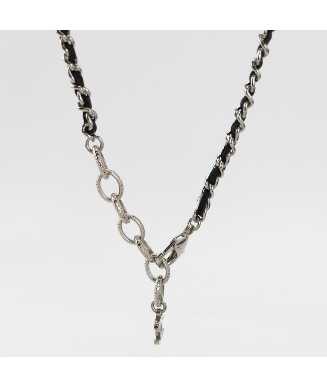 CHANEL Черное металлическое колье, фото 4