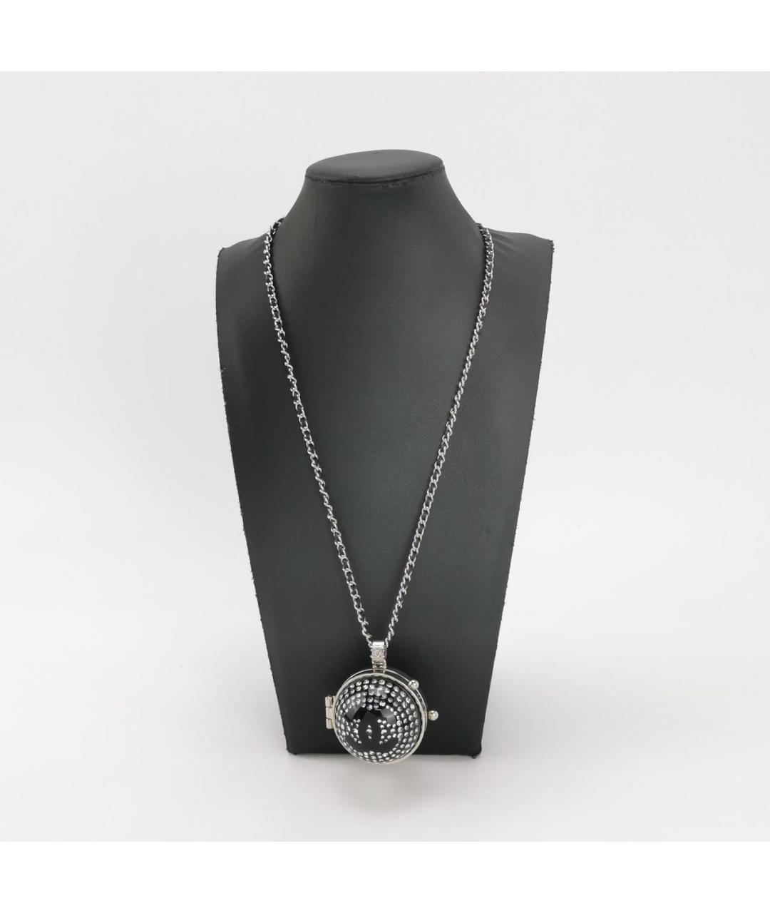 CHANEL Черное металлическое колье, фото 2